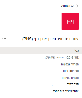 ערוצים בצוות סגל.