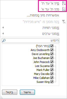 לחצני מיון