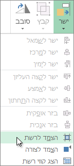 הצמד לרשת או לצורה