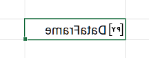 דוגמה של אובייקט DataFrame בתא Excel.