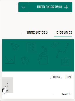 הגדרות נוספות עבור טפסי קבוצה