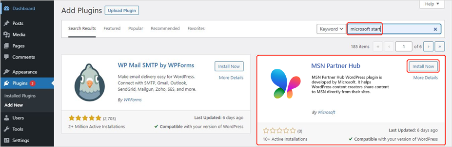 כיצד להתקין ולהפעיל את תוסף MSN WordPress