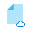 סמל ענן כחול המציין קובץ OneDrive מקוון בלבד