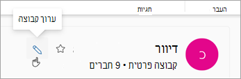 בחר ערוך קבוצה לצד שם הקבוצות.