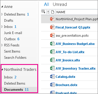 Site mailbox in Outlook