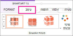 הכרטיסיה 'עיצוב'
