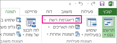 לחץ על 'דיאגרמת רשת' כדי לפתוח את התצוגה 'דיאגרמת רשת'.