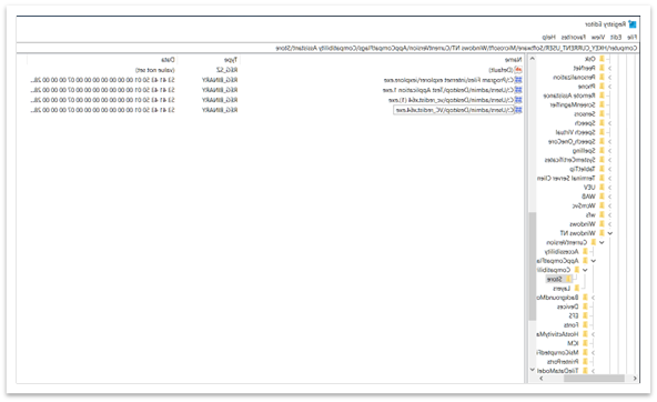 Entry in registry editor specifying that the app ran correctly