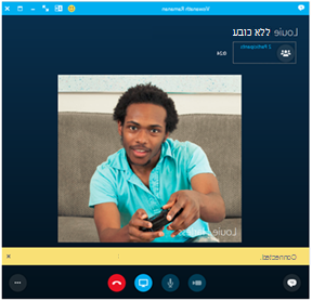 כך נראית שיחה של Skype for Business/PBX או שיחת טלפון אחרת במחשב שלך.