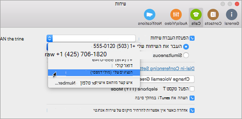 הגדרת שיחות לנציגים שלי