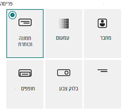 שש פריסות עבור Web Part של כרזה