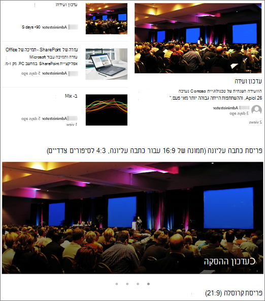 דוגמאות לתמונה של פריסות חדשות