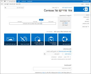 תבנית האתר 'פרוייקט'