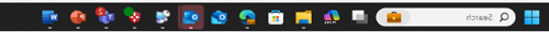 סמל Outlook בשורת המשימות
