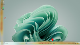 מציג צהוב או חום בקצוות של מסך Surface.