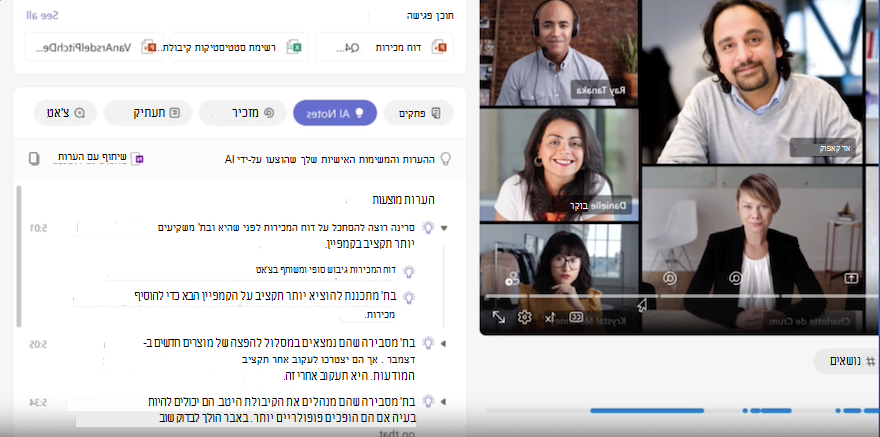 תמונה של תקציר פגישה חכם