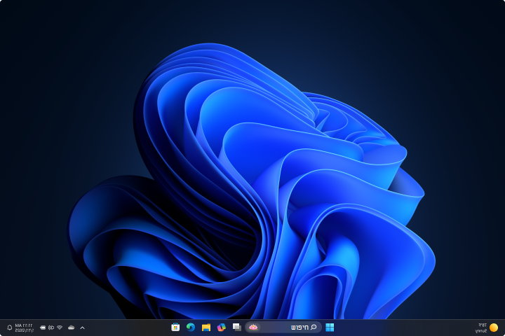 צילום מסך של מצב כהה Windows 11.