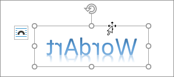 WordArt עם סמן בעל ארבעה ראשים