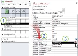 Dodavanje prijeloma stranice u grupirano izvješće
