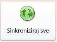 Gumb Sinkroniziraj sve u prikazu Backstage programa Access