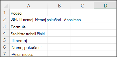 Rezultati primjera 3