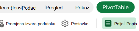 Gumb popisa polja