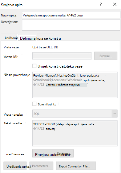 Svojstva veze
