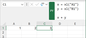 Koristite prilagođenu Python funkciju xl() za povezivanje između programa Excel i Python.