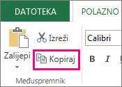 Naredba Kopiraj u grupi Međuspremnik