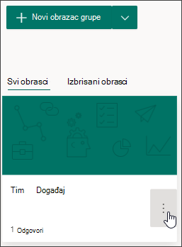 Dodatne postavke za grupne obrasce
