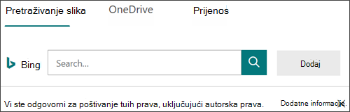 Potražite slike koje ćete dodati u pitanje