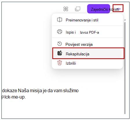 Gumb za sažetak