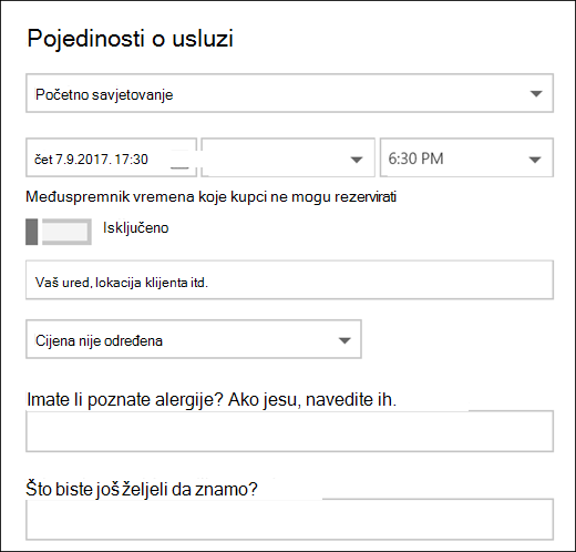 Snimka zaslona: Prikazuje otvorenu stavku kalendara.