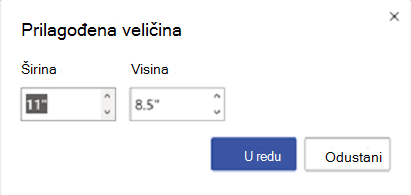 Promjena veličine stranice