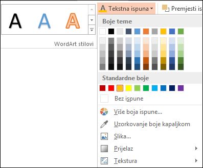 Naredba Tekstna ispuna