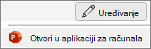 Stavka izbornika aplikacije PowerPoint Open Desktop App