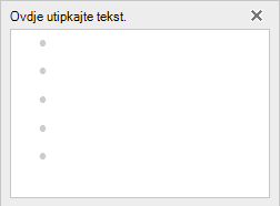 Dodavanje teksta SmartArt grafici u uređivaču teksta na lijevoj strani