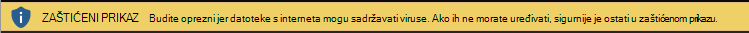 Zaštićeni prikaz za dokumente s interneta