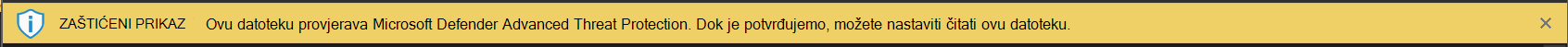 Snimka zaslona MDAPT poslovne trake dok se datoteka skenira