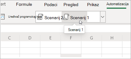 Prikazuje skripte sustava Office