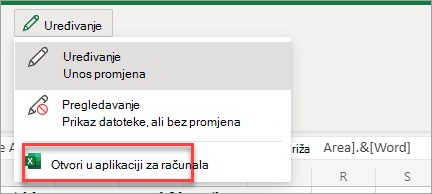 Otvara aplikaciju na radnoj površini