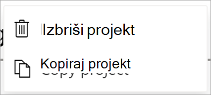 Prikazuje datoteke programa Project