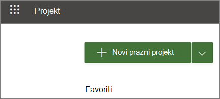 Pokazuje brži način stvaranja projekta
