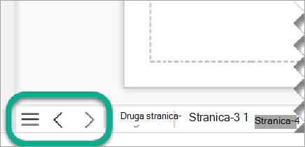 Prikazuje više stranica za dijagrame u programu Visio