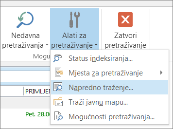 Napredno traženje u alatima za pretraživanje