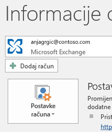 Dodajte novi račun