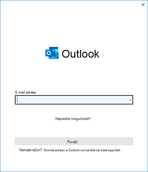 Odaberite adresu e-pošte s padajućeg izbornika.