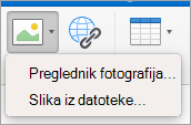 Prikaz mogućnosti umetanja slike za potpis