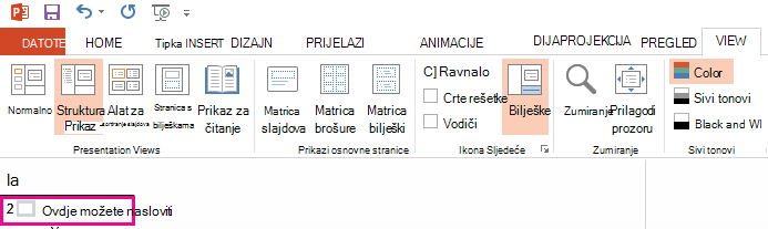Drugi slajd ima naslov.