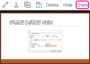 Naredba za zajedničko korištenje u programu PowerPoint za Android